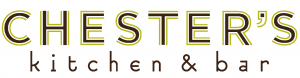 Logo For Chesters Kitchen &Amp; Bar With Stylized Text.