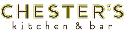 Logo For Chesters Kitchen &Amp; Bar With Stylized Text.