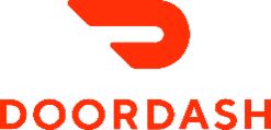 Red Doordash Logo With A Stylized Letter D Icon Above The Company Name.