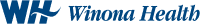 Blue Winona Health Logo With The Initials Wh Stylized On The Left.